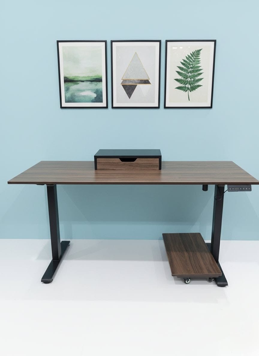 Height Adjustable Table Brown