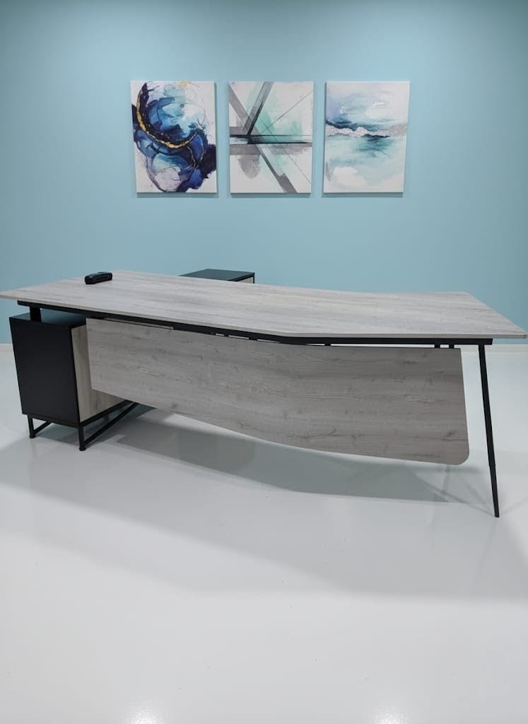 Ultra modern Executive Table with Side Credenza