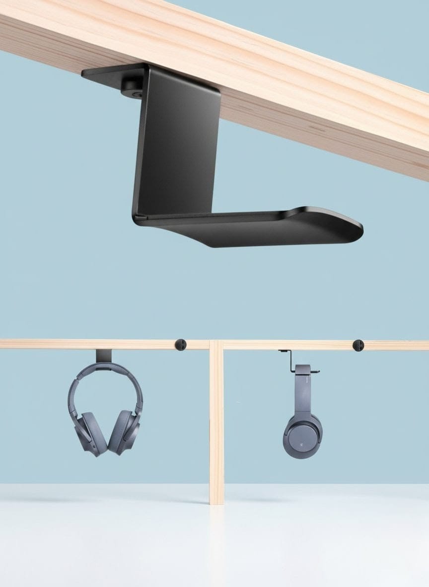 Head phone holder metal Matt powder coated finish